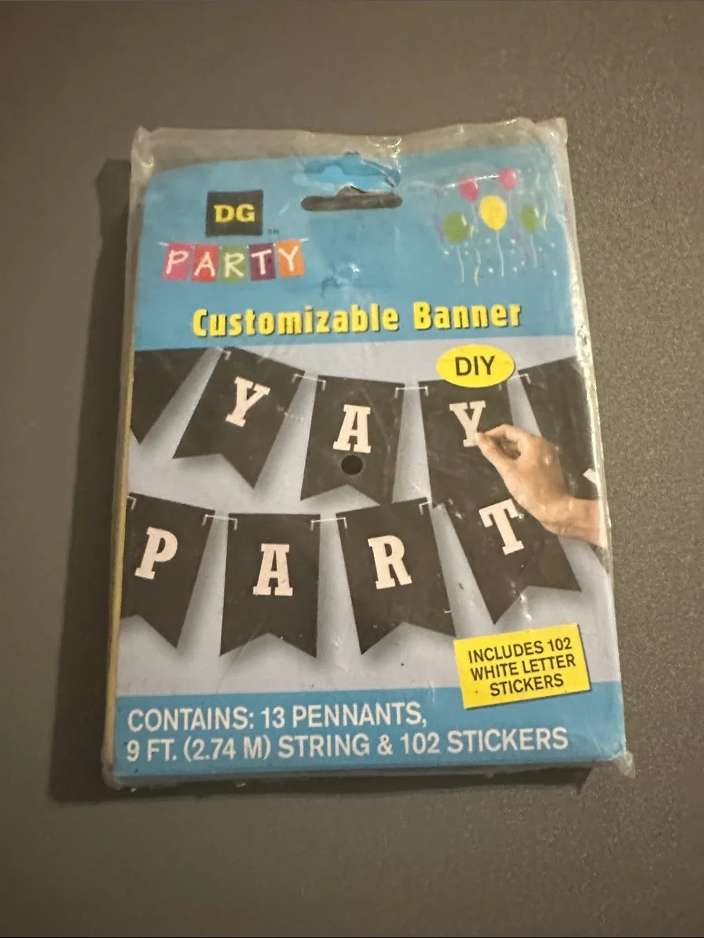 Customizable Black Banner - DIY Letter Pennants